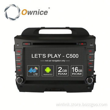 Ownice C500 Android 6.0 Quad core Car Electronics navi for Kia Sportage R support DVR TV 4G LTE DAB+ Tunner
